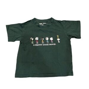 UNIQLO x Peanuts UT Graphic T-Shirt Toddler 3/4 Green Pretty Good Movie Snoopy